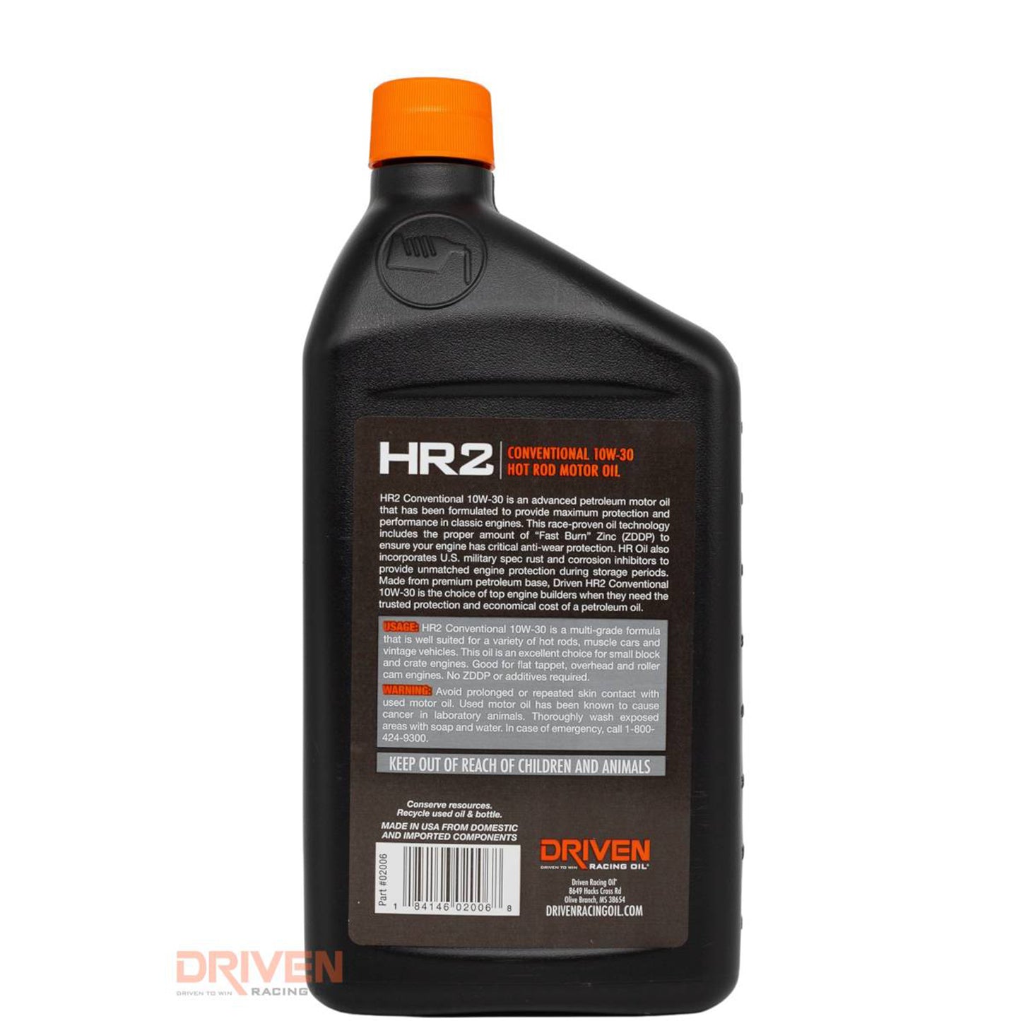 HR2 10W-30 Conventional Hot Rod Oil, quart