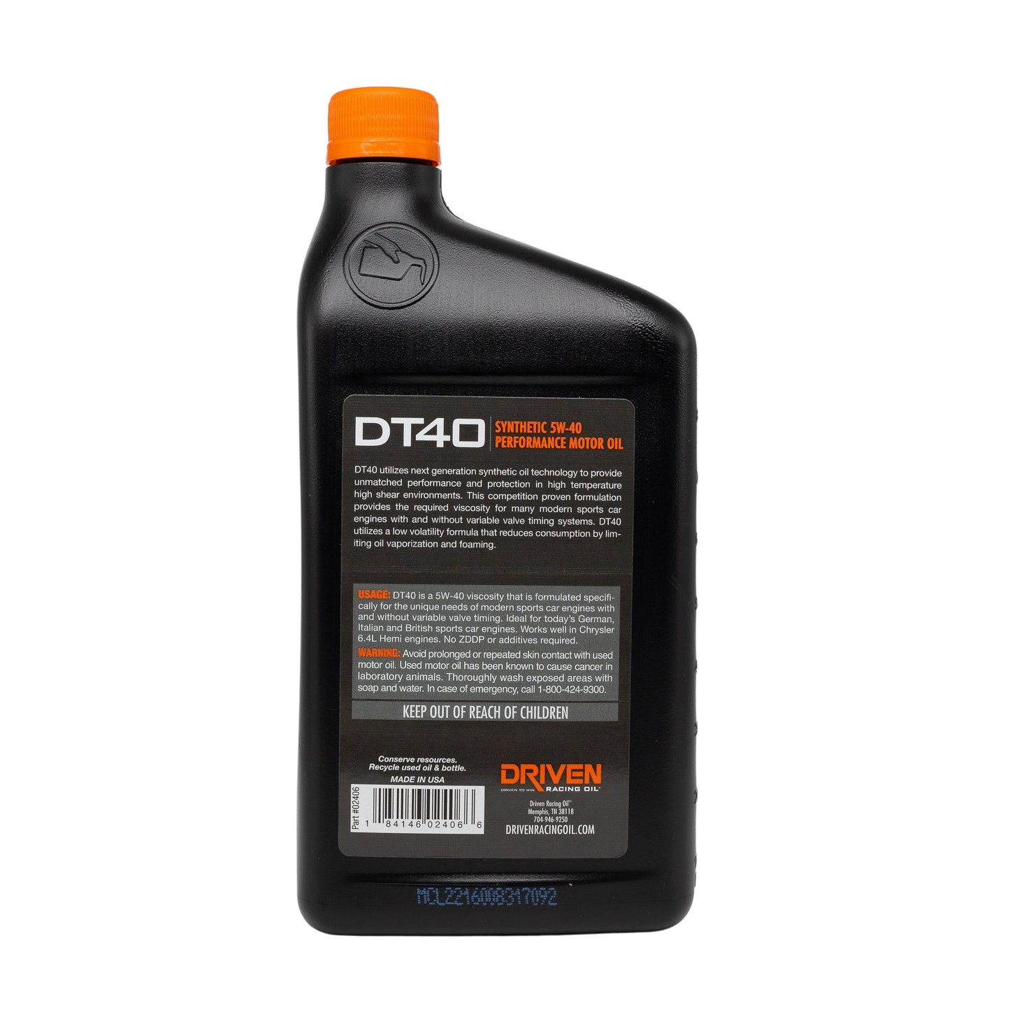 DT40 5W-40 Synthetic Street Performance Oil