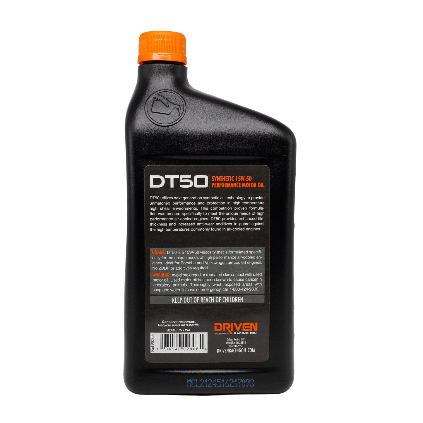 DT50 15W-50 Synthetic Street Performance Oil