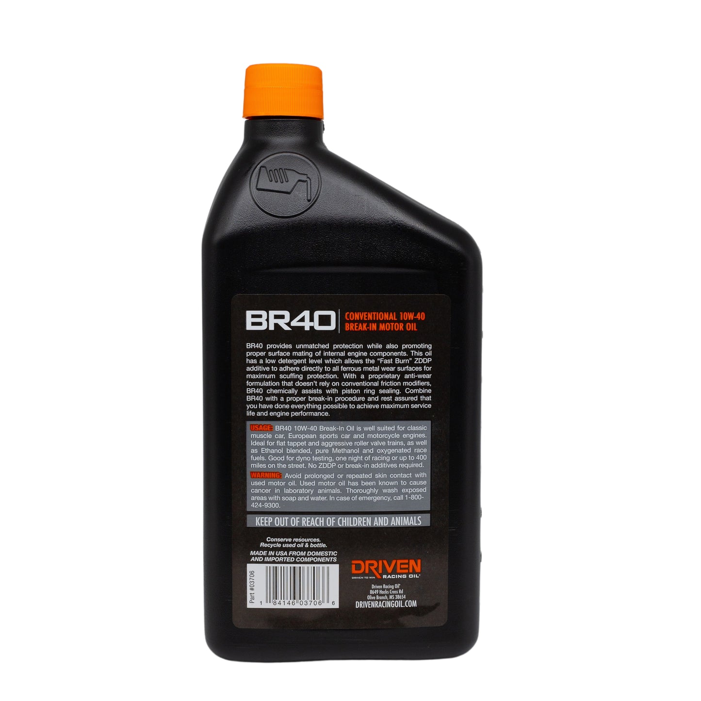 BR40 Break-In Motor Oil, Quart