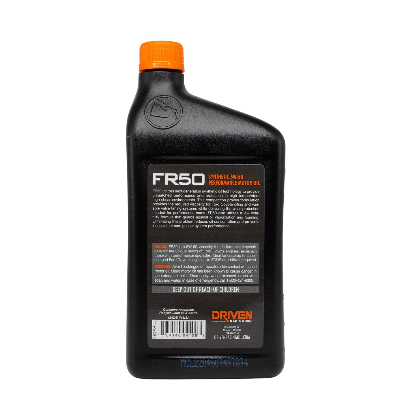 FR50 5W-50 Synthetic Motor Oil