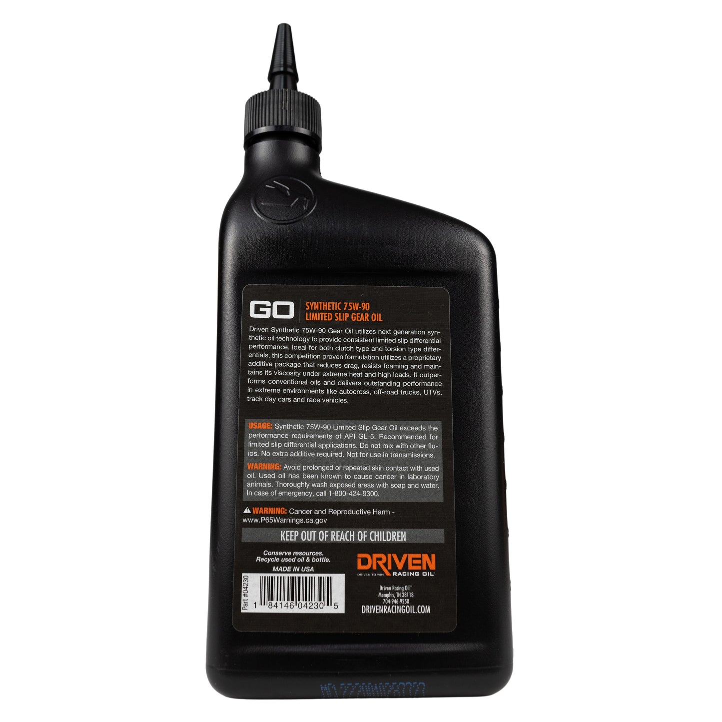 GO 75W-90 Synthetic Limited Slip Gear Oil