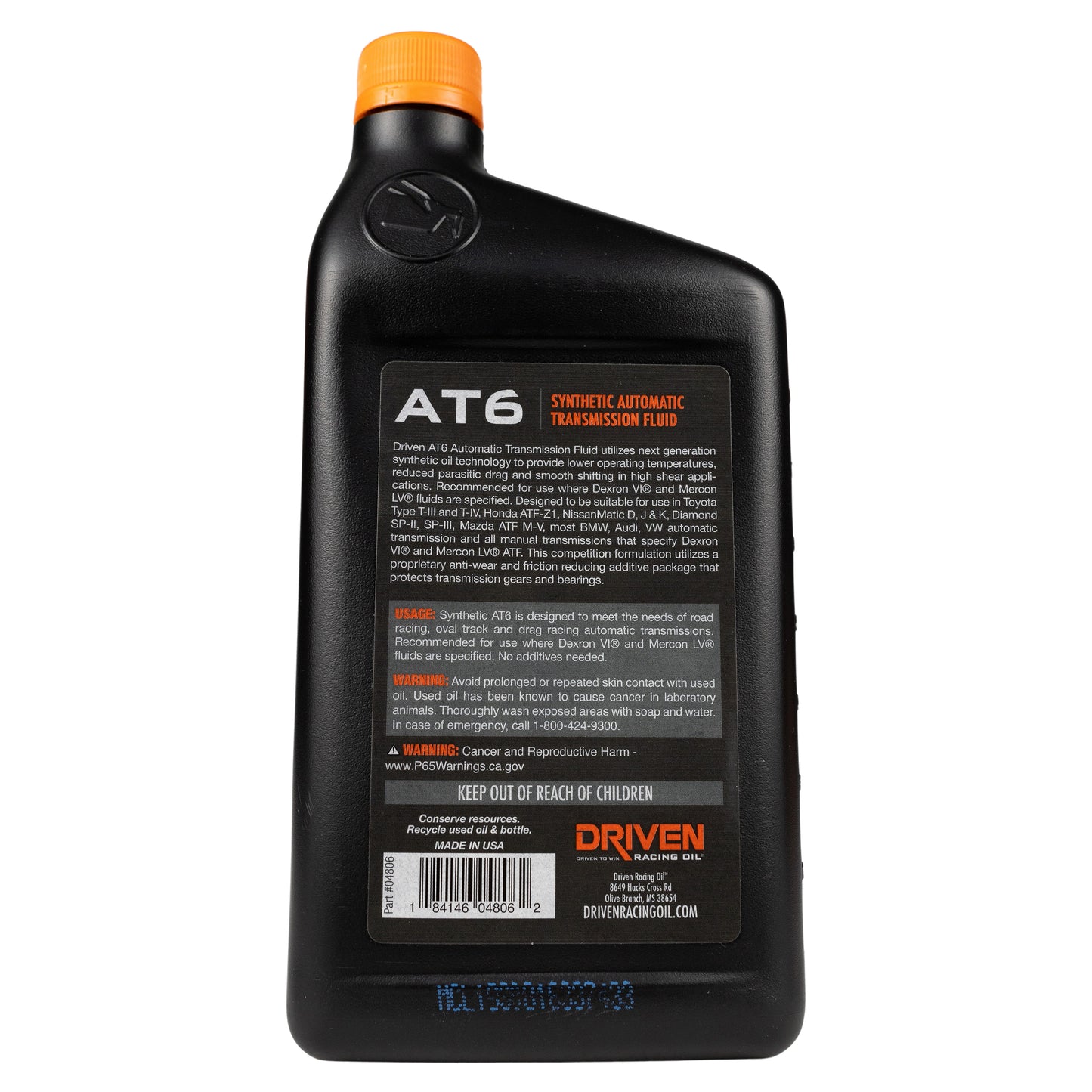 AT6 Synthetic Racing Automatic Transmission Fluid