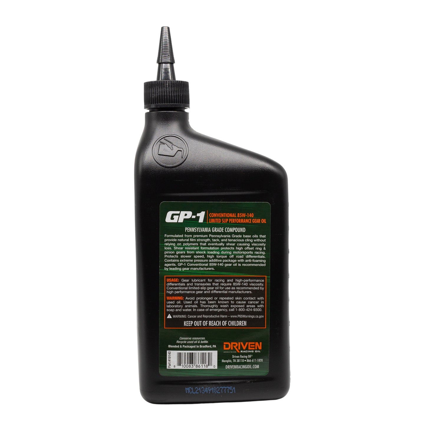 GP-1 85W-140 Gear Oil Conventional - Limited Slip Quart