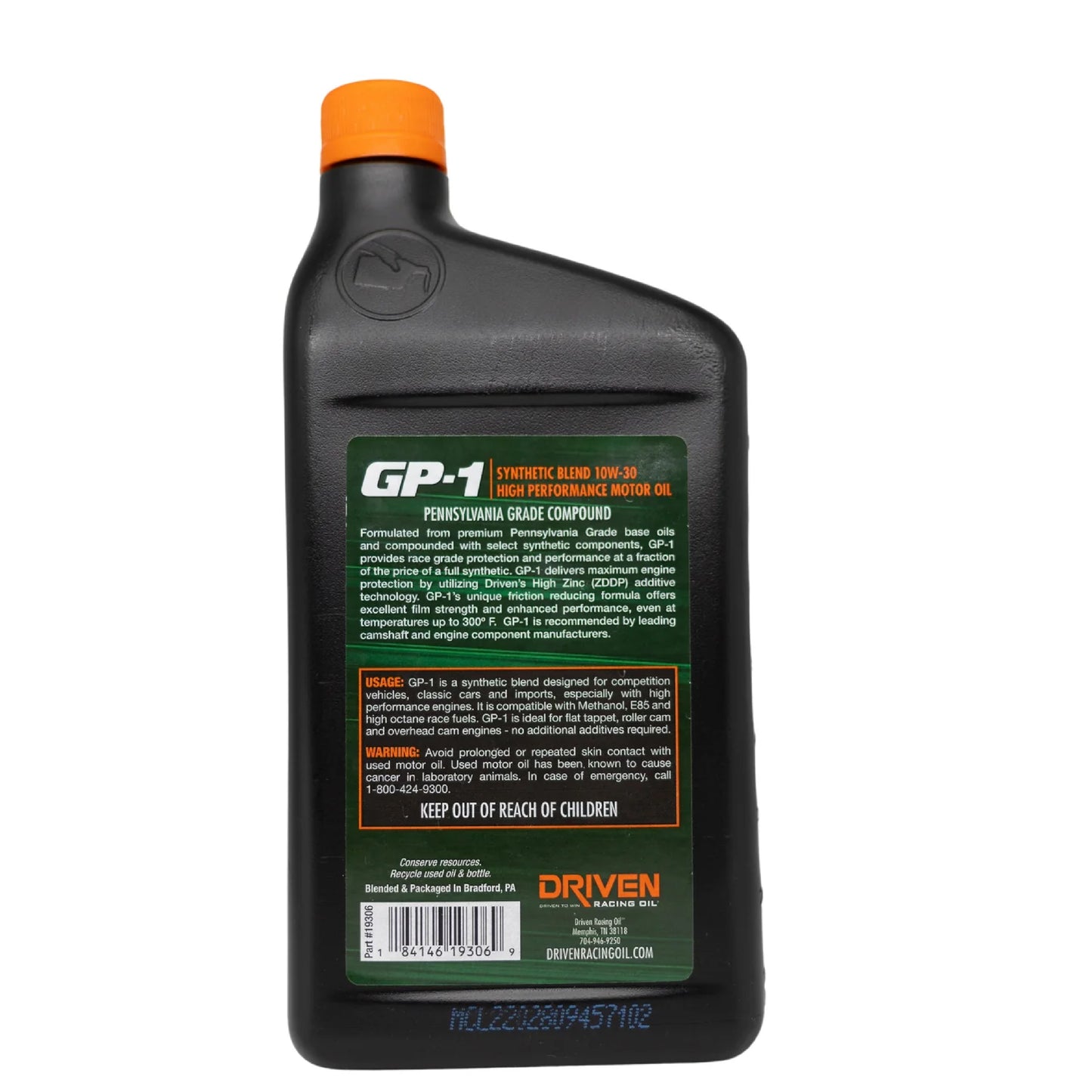 GP-1 10W-30 Synthetic Blend High Performance Oil