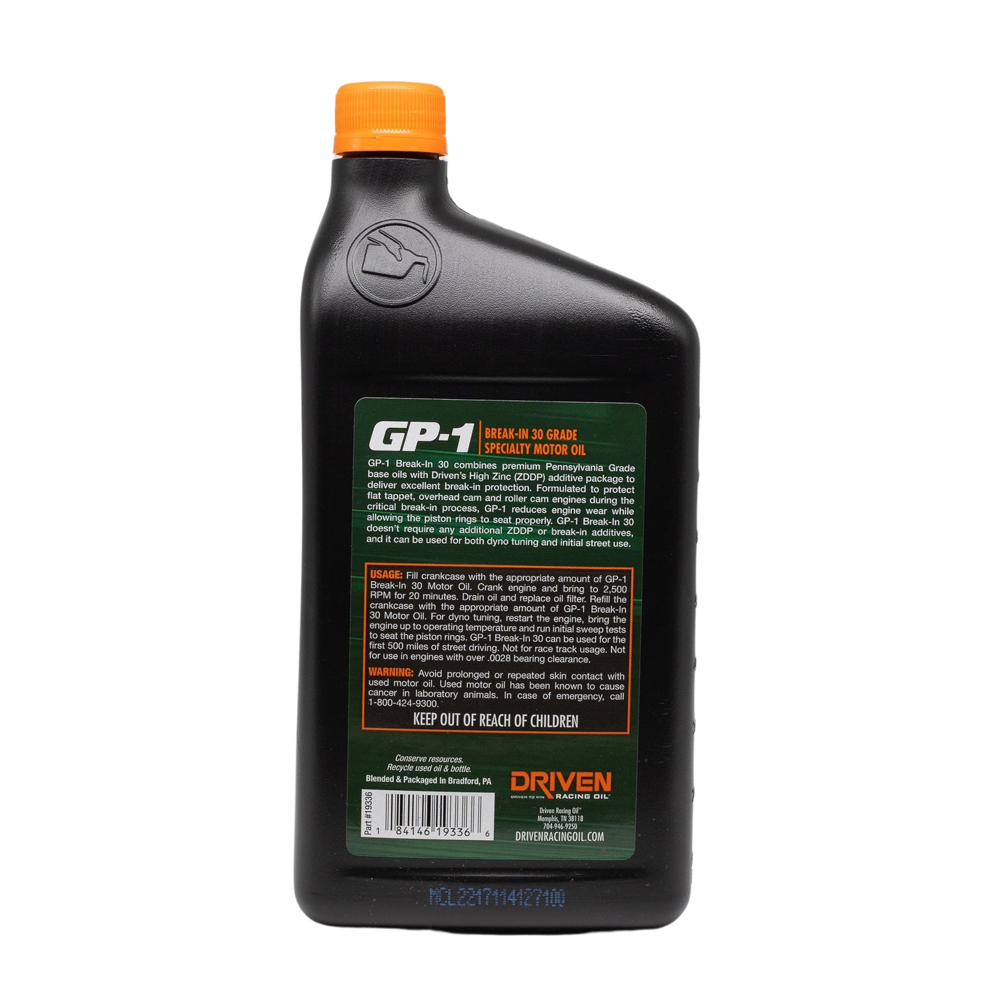 GP-1 30 Grade Break-In Specialty Motor Oil