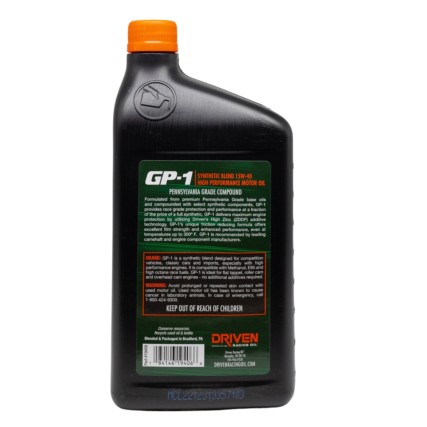 GP-1 15W-40 Synthetic Blend High Performance Oil