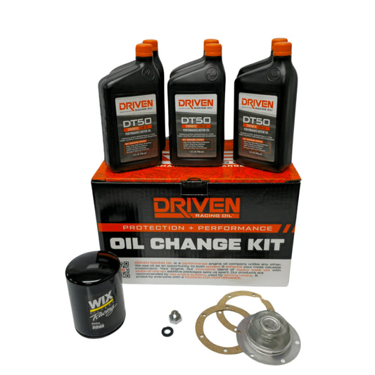 Driven / EMPI Air Cooled VW Oil Change Kit DT-50 15W50 Synthetic 6 Quart WIX