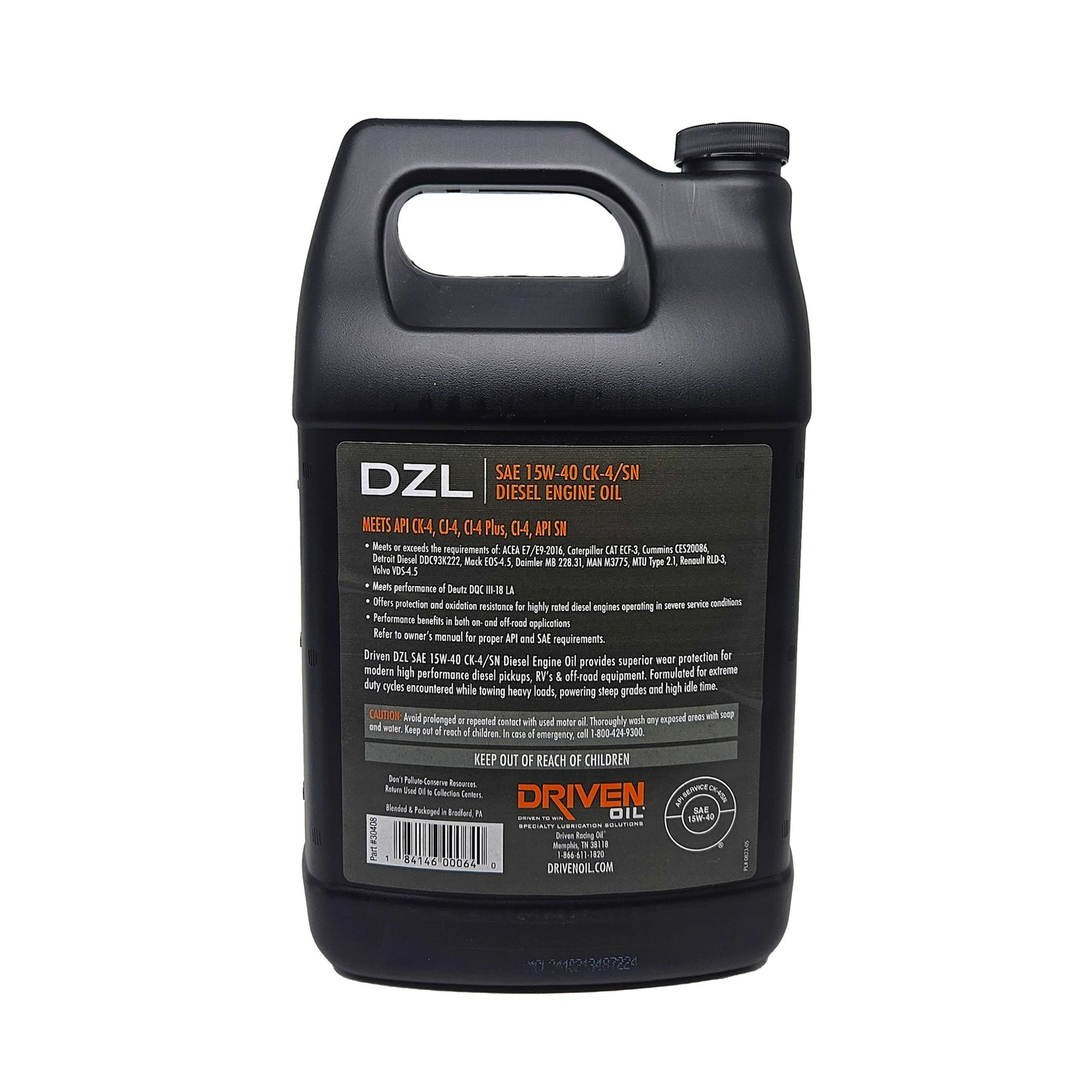 DZL CK-4 Synthetic Blend Diesel Engine Oil, 15W-40