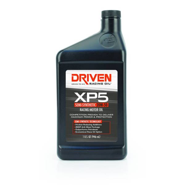 Driven Racing Oil - XP5 20W-50 Semi-Synthetic Racing Oil
