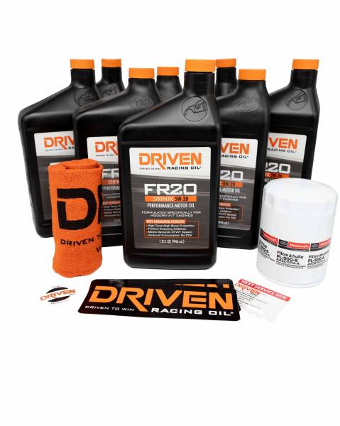 Driven Racing Oil - NEW! FR20 Oil Change Kit for 2011-2015 Mustang GT & F-150 5.0 Coyote 8 Quart