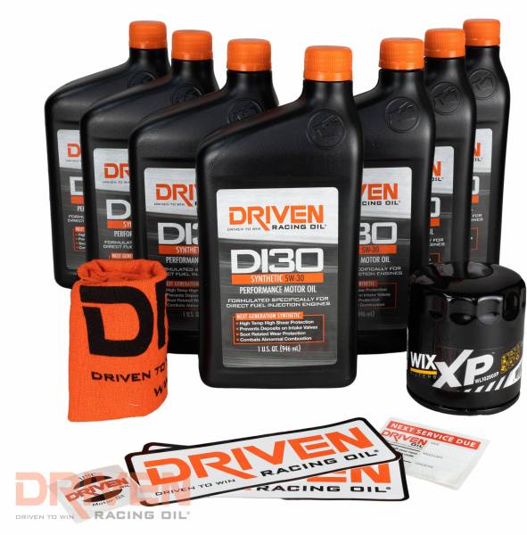 Driven Racing Oil - DI30 Oil Change Kit for 2014-2018 Corvette Stingray GM LT1 Engine w/ 7 Qt Oil Capacity
