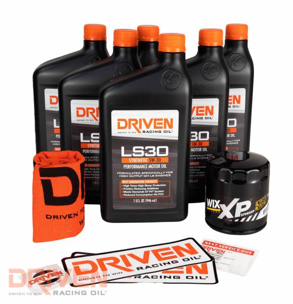 Driven Racing Oil - LS30 Oil Change Kit for Gen IV GM Engines (2007-Present) w/ 6 Qt Oil Capacity