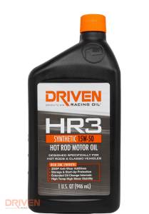 Shop By Product - Hot Rod Engine Oils - Driven Racing Oil - HR3 15W-50 Synthetic Hot Rod Oil