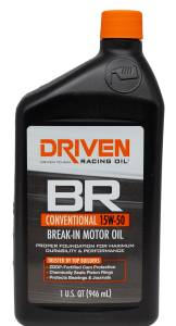 GT Class Sports Cars - 24 Hr. - DRIVEN Break-In Engine Oil - Driven Racing Oil - BR 15W-50 Conventional Break-In Oil