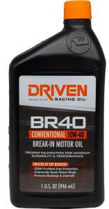 Super Comp/Gas/Street - DRIVEN Break-In Engine Oil - Driven Racing Oil - BR40 Conventional 10w-40 Break-In Oil