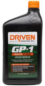 Shop By Product - Break-In & Assembly Oils - Driven Racing Oil - GP-1 30 Grade Break-In Specialty Motor Oil