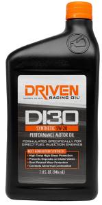 Shop By Application - Direct Injection - Driven Racing Oil - DI30 5W-30 Synthetic Direct Injection Performance Motor Oil